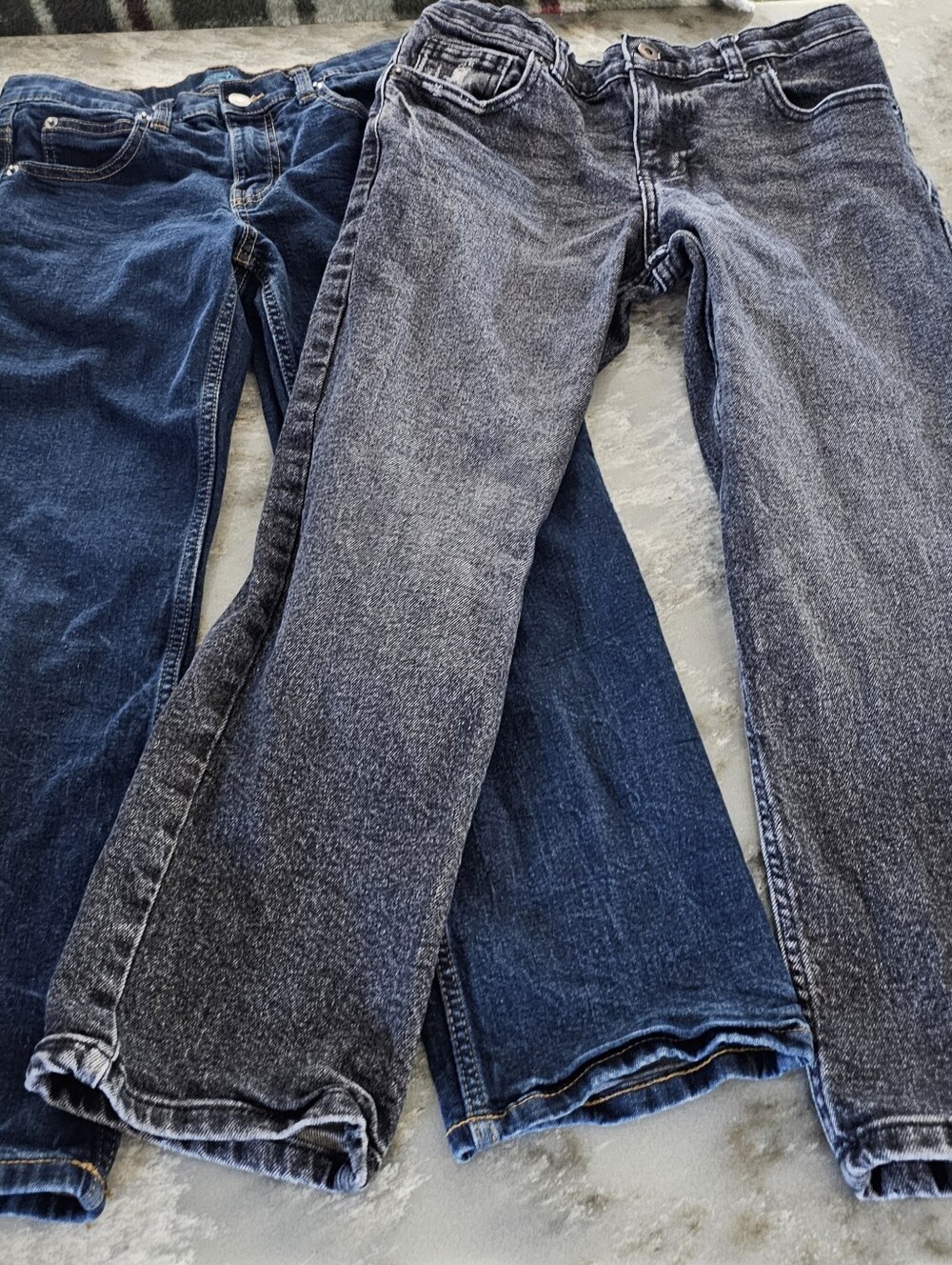 Lot of 2 Boys Jeans Size 10 Husky Wonder Nation Thereabouts Adjustable Waist 10H
